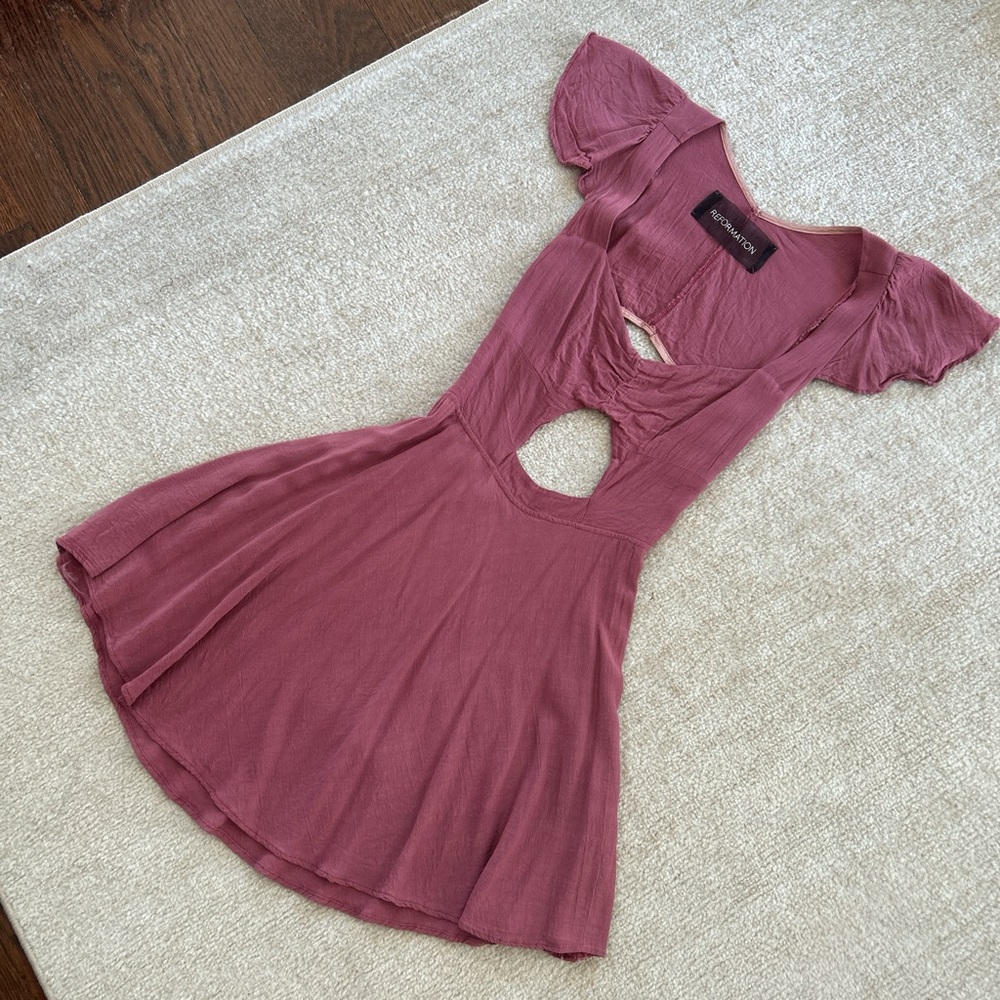Cute Reformation Cut Out Dress - XS